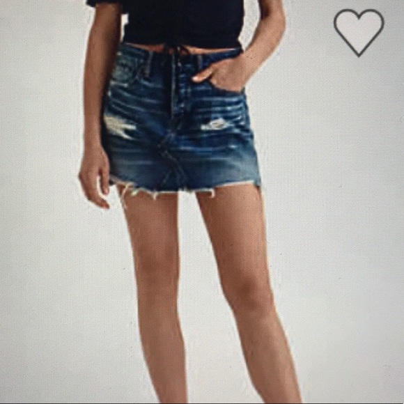 💕NWOT💕AE HIGH-WAISTED FESTIVAL DENIM SKIRT